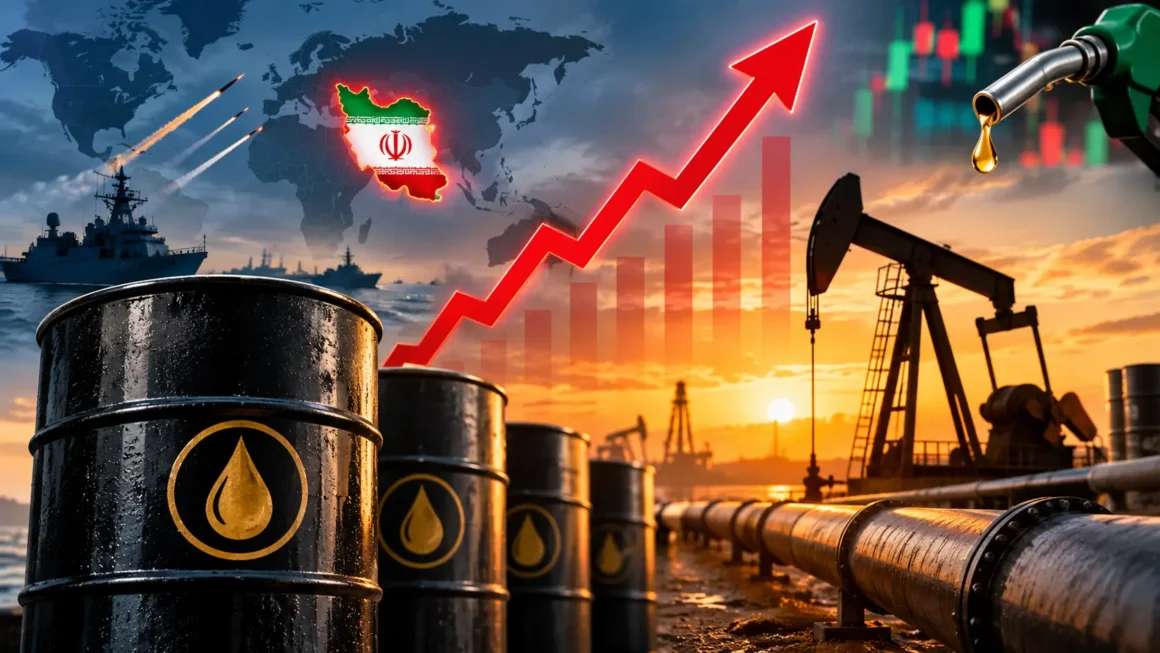Oil prices rising chart showing crude oil trends and gas price surge
