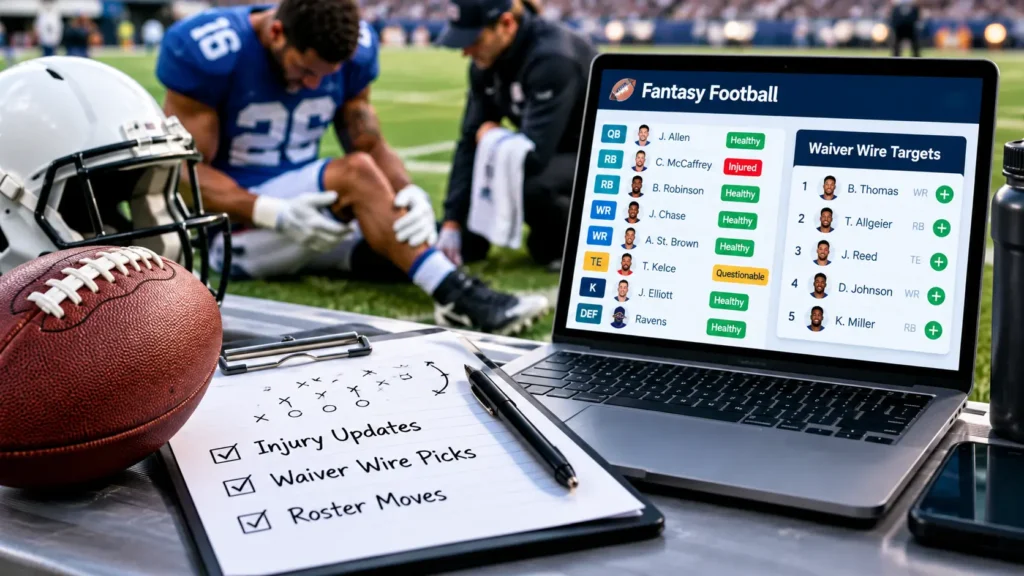 fantasy football injury updates waiver wire