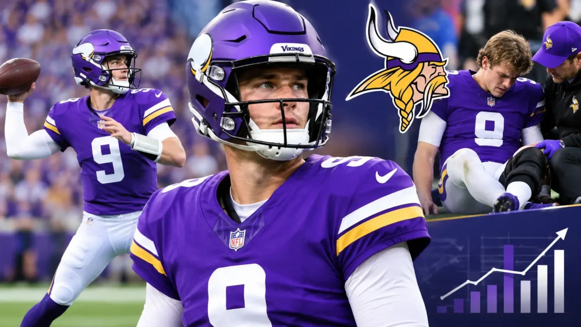JJ McCarthy Minnesota Vikings and New York Giants quarterback